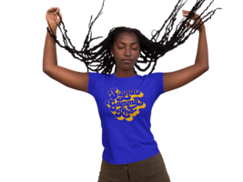 Sigma Gamma Rho Sorority Blue Short Sleeve T-shirt 1922 Pretty Poodle - $28.00