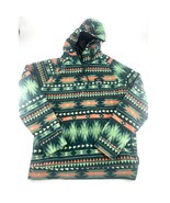 Massive Outdoor Fleece Womens Extra Large Blue Teal Hooded Sweatshirt Aztec - $33.57 CAD