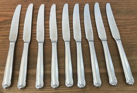 Mikasa Classico Satin 18/8 Stainless 9 Dinner Knives Set Frosted Gerald ... - $51.41