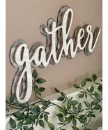 Gather Wood and Metal Cutout Letter Signs Wall Decor - $58.63 CAD