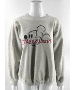 Disneyland Sweatshirt Womens Sz XL Gray Embroidered Mickey Mouse VTG 90s... - $64.35