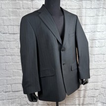 Vtg Towncraft À Rayures Pour Homme Veste De Sport 40R Noir - $36.36