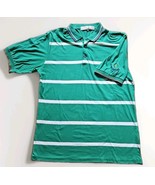 VTG St Andrews Links Golf Polo Mens XL Green And White Striped Embroider... - $367.72 MXN