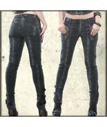 Lip Service Python Snake Women Stretch Skinny Jean Rock Punk Black Grey ... - $77.99