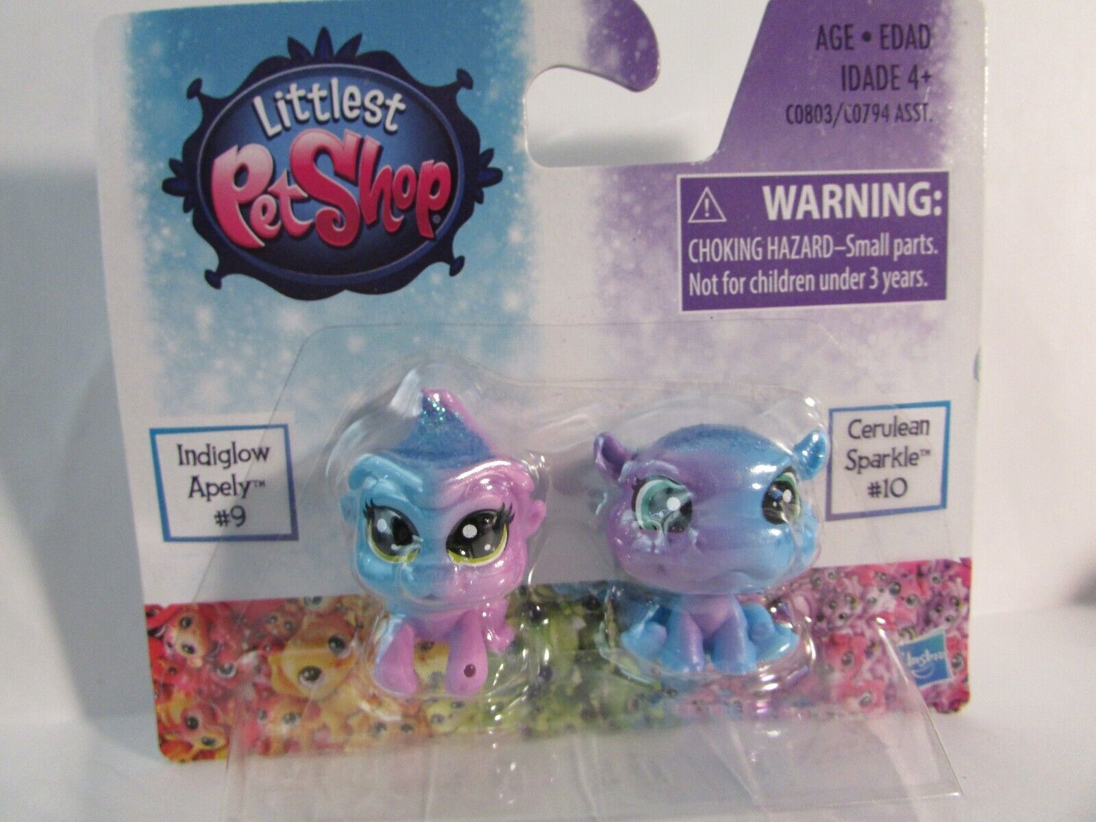 Primary image for HASBRO LITTLEST PET SHOP INDIGLOW APELY #9 & CEROLEAN SPARKLE #10 MINI LPS NEW 