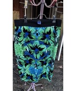 Apt 9 Blue Flower Pencil Skirt Women&#39;s Medium - $39.34 CAD