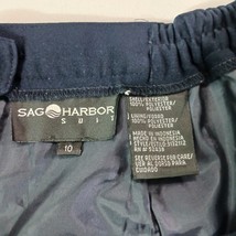 Sag Harbor Women's Blue Rear Zip & Slit Pull-On Pencil Skirt Size 10 Waist 28" image 3