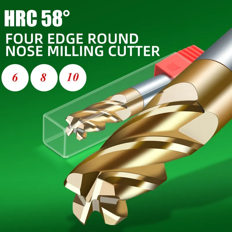 Milling Cutter Alloy Coating Tungsten Steel Tool Cnc hing HRC58 Endmill ROMTIC T - $374.58