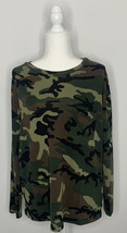 Sanctuary NWT Women’s Green Camo Knit Pullover Long Sleeve XS Sweatshirt L5 - £12.60 GBP
