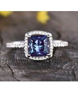 Mom Gift Alexandrite Colour Changing Ring 925 Sterling Silver Engagement... - £121.97 GBP