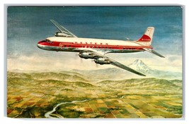 Western Airlines Issued Douglas DC-6B In Flight UNP Chrome Postcard V15 - £2.83 GBP