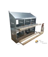 6 HOLE HEAVY DUTY 23ga GALVANIZED CHICKEN NESTING LAYING ROOST BOX 0300112 - $143.95