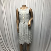 Lauren Ralph Lauren Dress Womens Medium Sparkly Silver Knit Special Occa... - $29.39