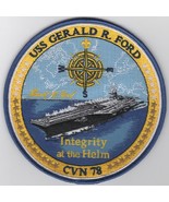 5&quot; NAVY CVN-78 INTEGRITY AT THE HELM USS GERALD R. FORD EMBROIDERED JACK... - £31.45 GBP