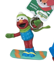 Kurt Adler Sesame Street Key Chain Ornament Elmo Snowboarding - £6.06 GBP