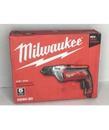 (NIB) Milwaukee Corded Electric Drill, 3/8in. Keyless Chuck, 8.0 Amp, 28... - £68.54 GBP