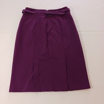 New York & Company Women's Purple Belt Stretch Skirt Size 4 image 7