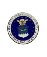 UNITED STATES AIR FORCE, RECRUITING SERVICE, BREAST BADGE, HALLMARKED - $149.76 MXN