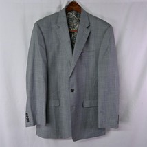Chaps Ralph Lauren 44L Gray Hopsack 2Btn Blazer Suit Sport Coat - £27.51 GBP