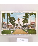 Statue of Columbus Colon Panama 1940s Postcard Gift of Empress Eugenie o... - €11,15 EUR