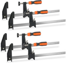 Woodworking Clamps,4-Pack 12 Inch Bar Clamps Heavy Duty Adjustable And R... - £33.83 GBP