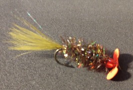 2021 Crappie, Brown Ugly Bug Spinner Fly, Red Prop, Size 6, Per 6, HOT BUY! - £5.52 GBP