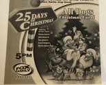 All Dogs Christmas Carol Tv Guide Print Ad TPA12 - $5.93