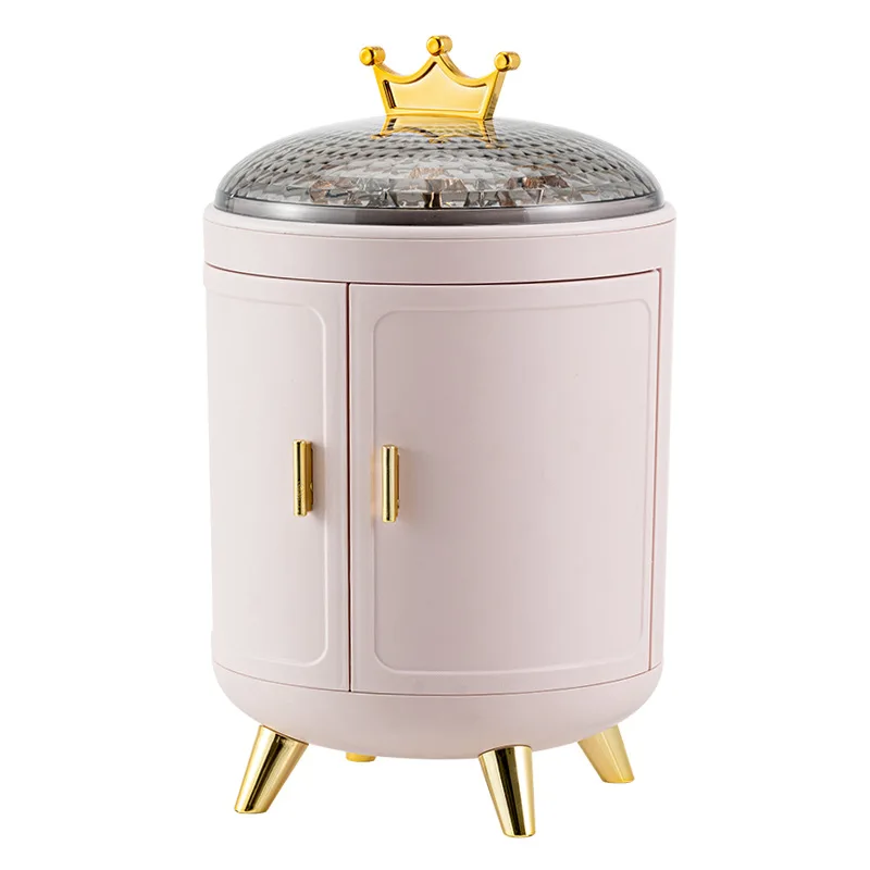 Luxury Rotary Jewelry Storage Box Household Earrings Necklace Display Stand High - £60.16 GBP