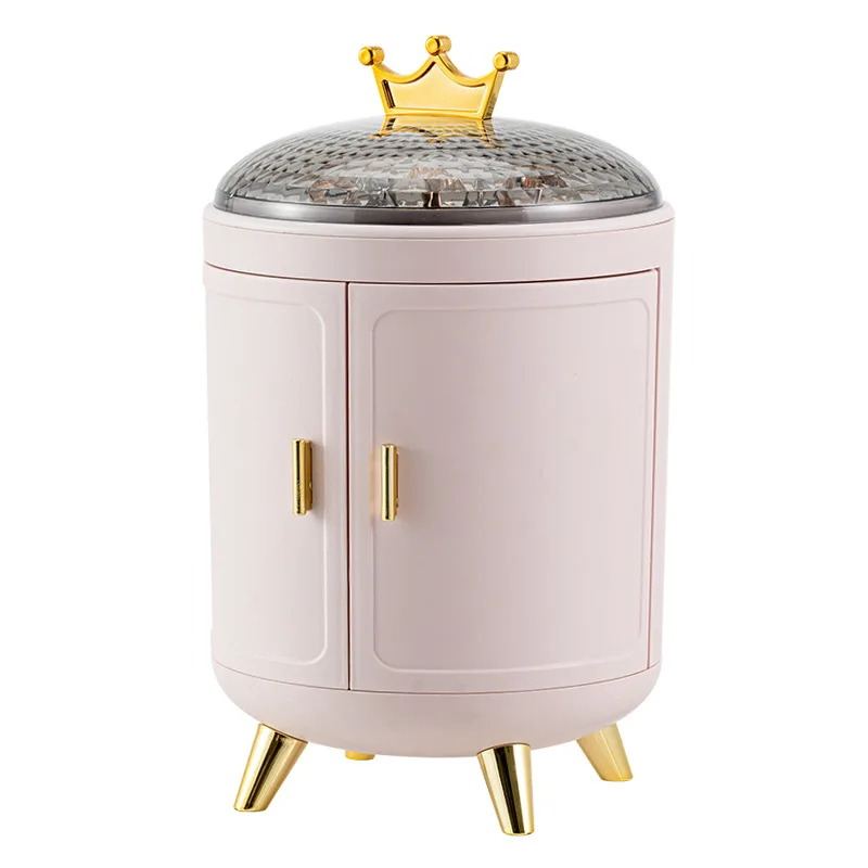 Luxury Rotary Jewelry Storage Box Household Earrings Necklace Display Stand High - £57.12 GBP