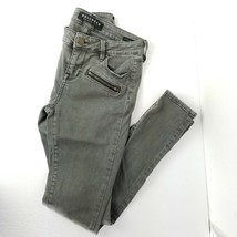 Bull Head Jeans Super Skinny  Womens Gray Cute! zipper look 24 Denim - $9.69