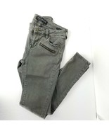 Bull Head Jeans Super Skinny  Womens Gray Cute! zipper look 24 Denim - $179.14 MXN