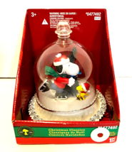 GEMMY Snoopy Peanuts Christmas Light Bell with Sound Battery 6&quot; Ice Skating - £18.35 GBP