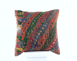 16x16 Ethnic Vintage Turkish Rug Pillow Cover Home Decorative Boho Cushion E820 - $18.91