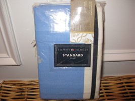 Tommy Hilfiger American Classics Standard Sham Blue Cream NIP - £33.33 GBP