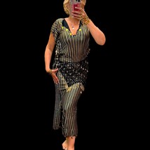 Luxury Belly Dance Costume: Red &amp; Gold Beaded Oriental Dress - $159.00