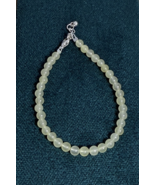 Handcrafted Bracelet, Yellow Jade stones 4 mm - $12.38
