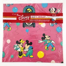Vintage Wrapping Paper  Disney Mickey Minnie Dance Jukebox Rockin&#39; Gift Wrap - £9.91 GBP