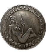 Medalla de fantasía erótica con acto y revólver, año 1881 - $18.66 CAD