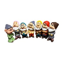 Walt Disney Productions Hong Kong Seven 7 Dwarfs Squeaky Toy Set Heads Turn 5" - £23.49 GBP