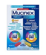 Mucinex Maximum Strength Fast-Max Day Cold &amp; Flu &amp; Nightshift Exp 12/202... - $17.58 CAD