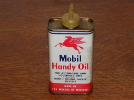 Vintage Mobil Handy Oil 4 Ounce Empty 4 Ounce Can - $44.55