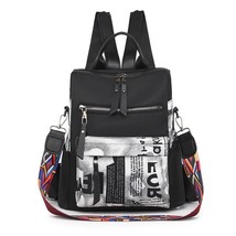 Oxford Women&#39;s Backpack Patchwork Female Travel Backpacks for Women Fashion Back - £29.55 GBP