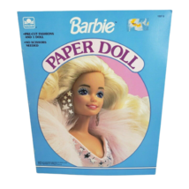 VINTAGE 1991 MATTEL BARBIE PAPER DOLL GOLDEN UNPUNCHED UNUSED FASHION DOLL - $17.10