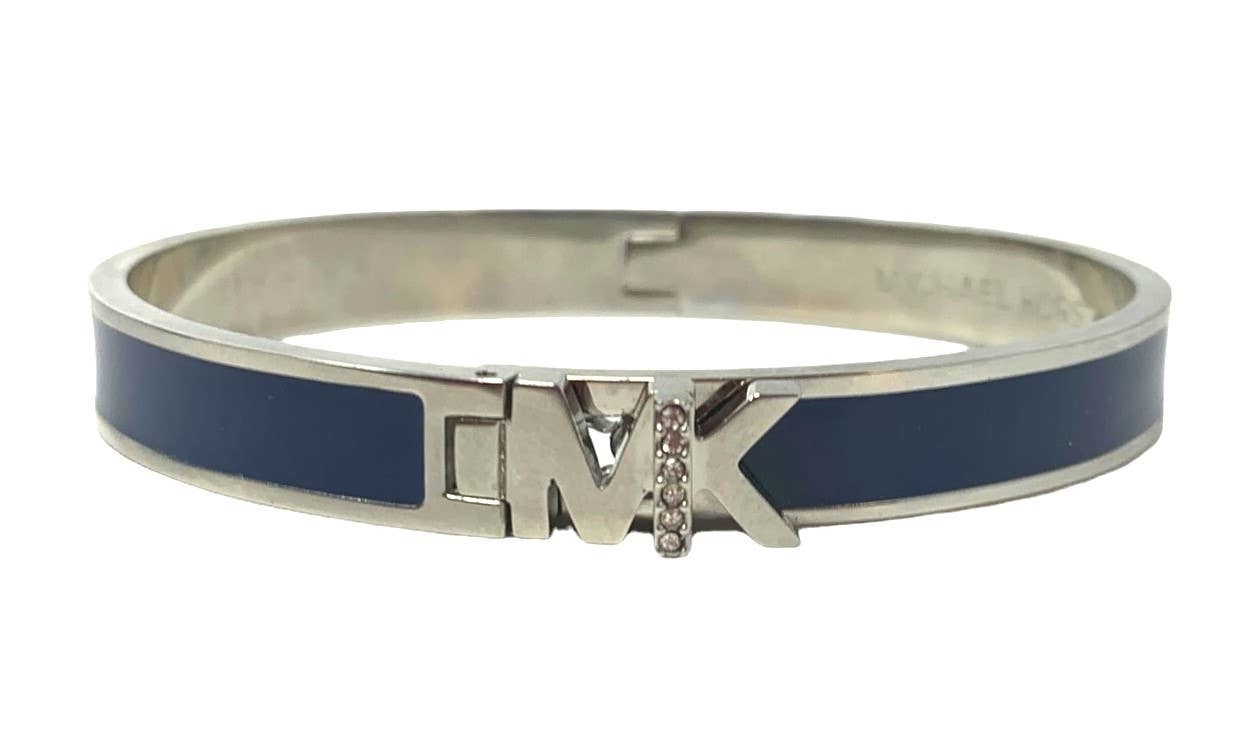 Michael Kors MK Navy Blue & Silver Bracelet MKJX7708040 NEW - $44.10