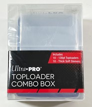 Ultra PRO Toploader Combo w/Clear Box, 10 130pt Toploaders 10 Sleeves (SEALED) - £10.79 GBP