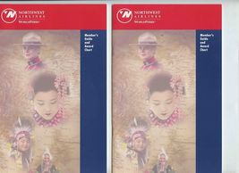 2 Northwest Airlines World Perks Member's Guide and Award Chart Booklets... - $18.81