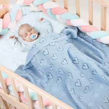 Baby Blanket Knitted Heart Hollow Windproof Blanket - $64.80