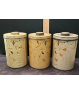 3 VINTAGE TIN CANISTERS 6&quot; TALL - $20.00