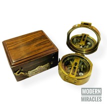 Antique Maritime Brass Brunton Compass &quot;THOS J EVANS LONDON&quot; Geological Compass - £40.74 GBP