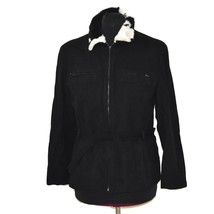 Jason Kole Womens 12 Wool Coat Jacket  Black with Faux Fur Collar  - £42.99 GBP